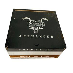 CAO Flathead Steel Horse Apehanger Wooden Enpty Cigar Box 5.5 X 58